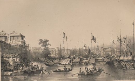 The European Factories at Canton — Thomas Allom, 1842