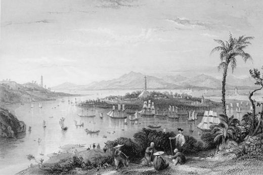 Whampoa from Danes Island — Thomas Allom, c. 1843