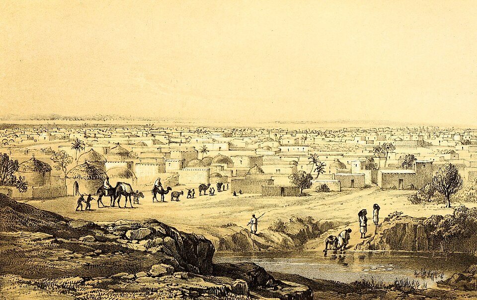 Kano from Mount Dala by Heinrich Barth, 1857, drawn at Kano, Nigeria