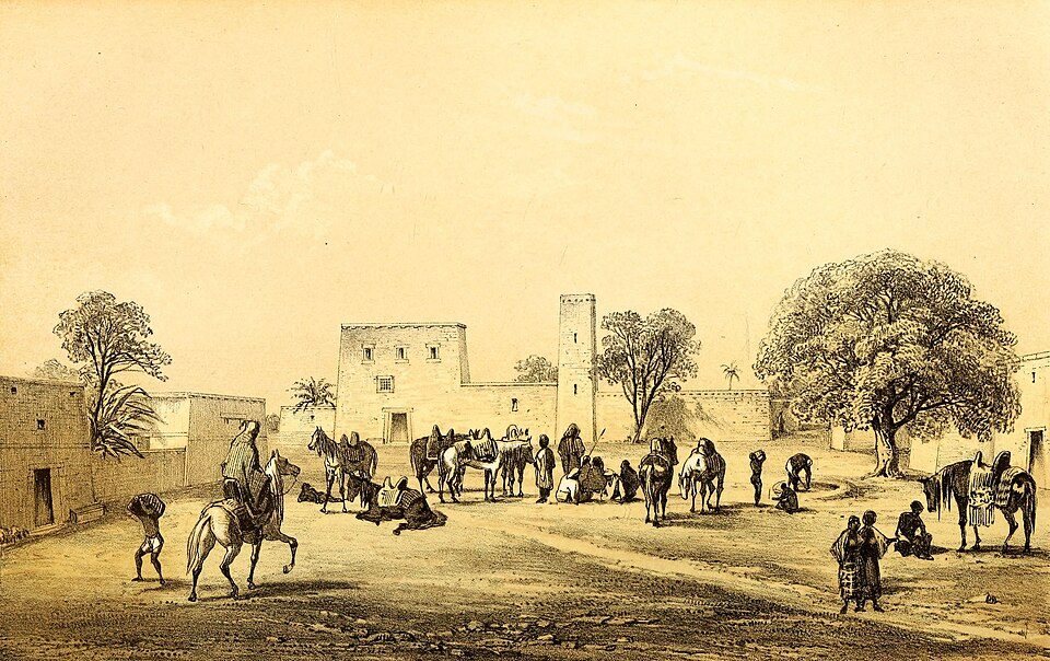 The Dendal in Kukawa by Heinrich Barth, 1857, drawn at Kukawa, Borno, Nigeria