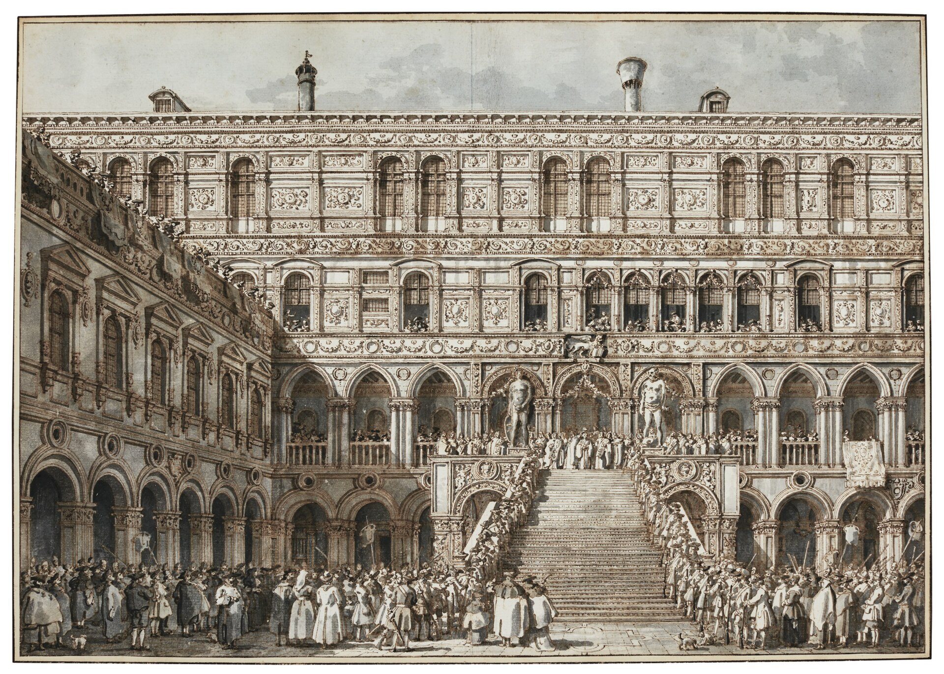 The Scala dei Giganti by Canaletto, 18th century, drawn at Ducal Palace, Venice