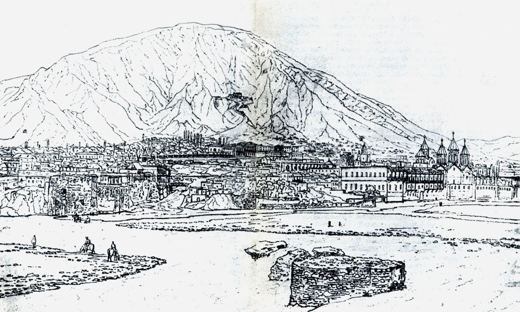 Tiflis and Mount Mtatsminda — Nikanor Chernetsov, 1830s