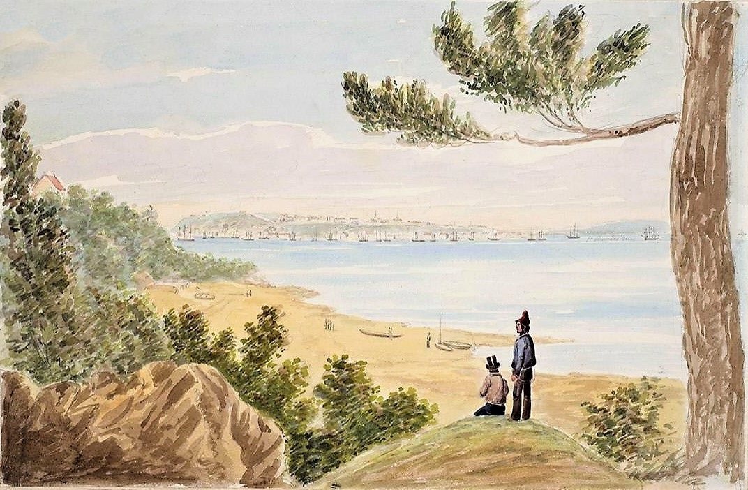 Quebec from Pointe Lévis by James Pattison Cockburn, 1826–1847, drawn at Pointe Lévis, Quebec, Canada