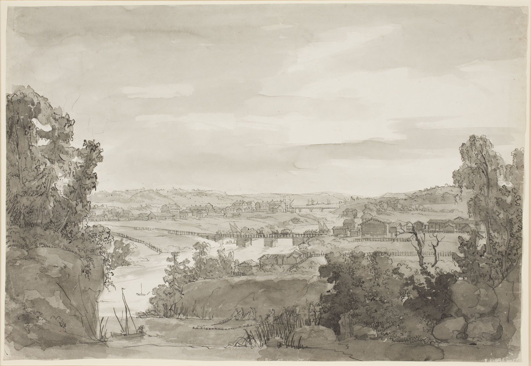 View of Kongsberg by Johan Christian Dahl, 1825–1857, drawn at Kongsberg, Norway
