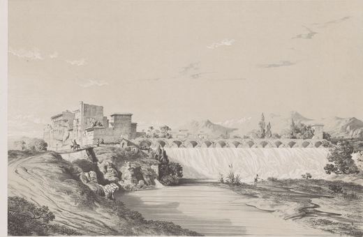 The Band-e Amir Weir — Eugène Flandin, c. 1850