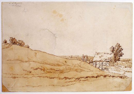 A Hut with a Well on Rügen — Caspar David Friedrich, May 1802