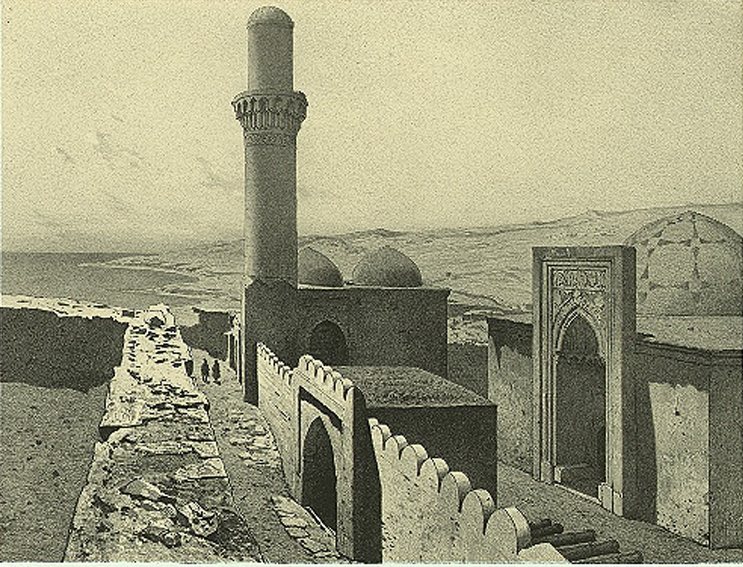 The Khan’s Palace in Baku by Grigory Gagarin, 1847, drawn at Palace of the Shirvanshahs, Baku