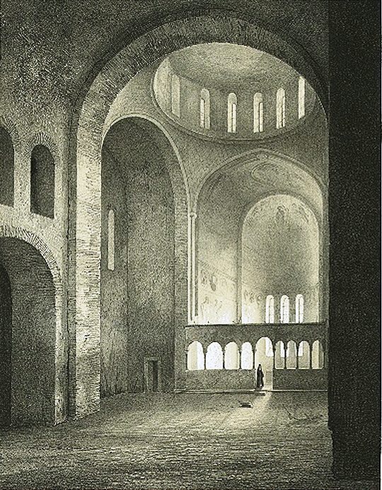 Cathedral at Pitsunda by Grigory Gagarin, 1847, drawn at Pitsunda, Abkhazia