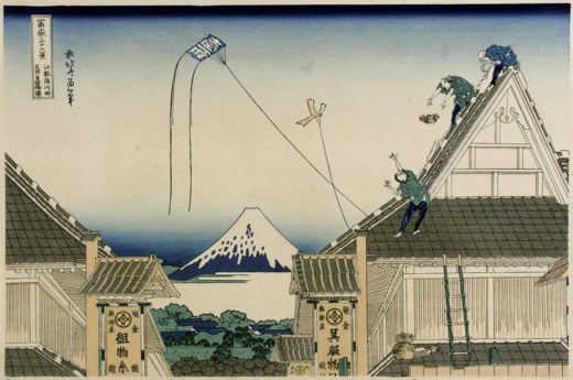 The Mitsui Shop in Edo — Katsushika Hokusai, c. 1830