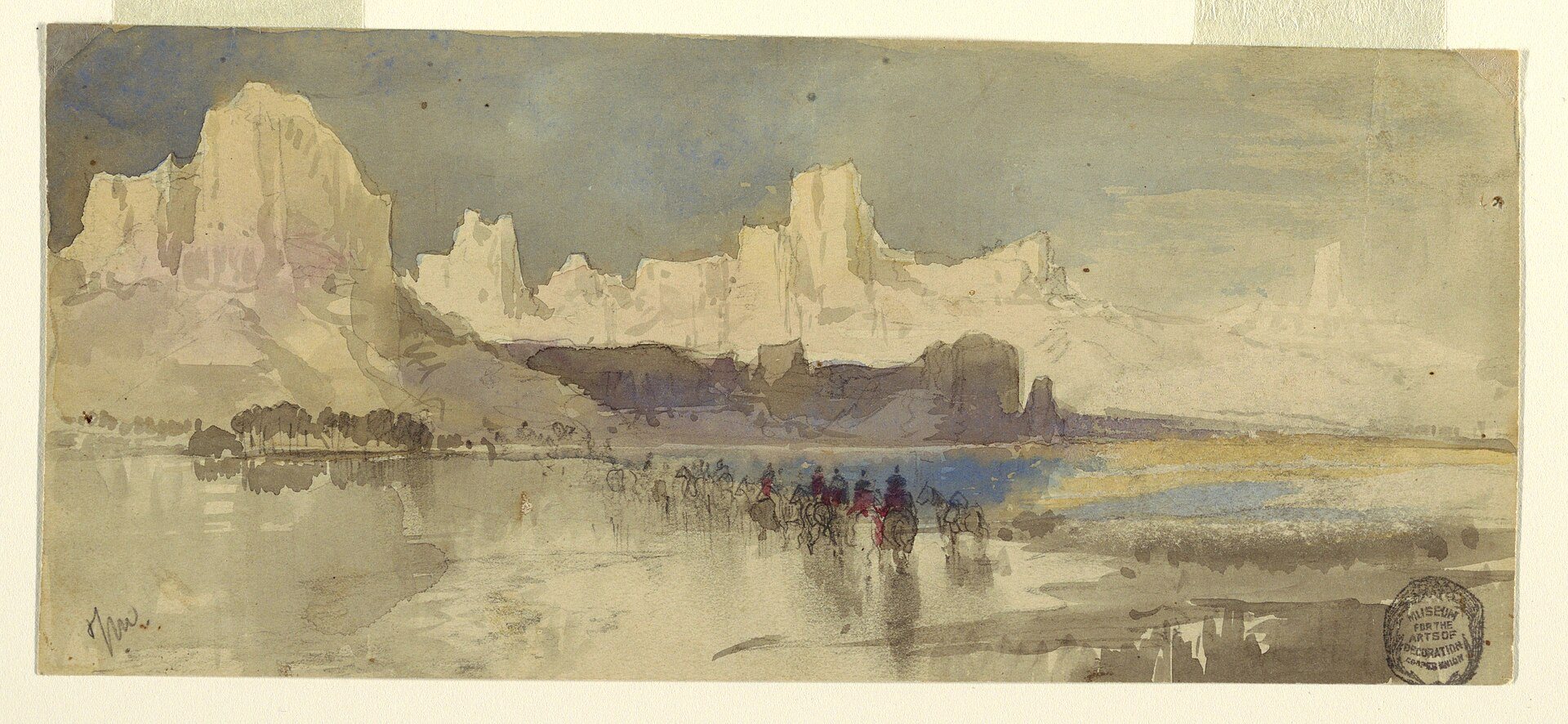 Canyon of the Rio Virgin, Utah by Thomas Moran, 1873, drawn at Virgin River, Utah