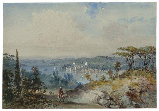 A View over the Bosphorus — Amadeo Preziosi, 19th century