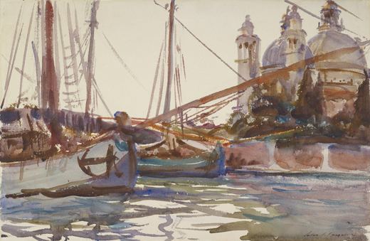 Gondolas by the Salute — John Singer Sargent, 1903–1907