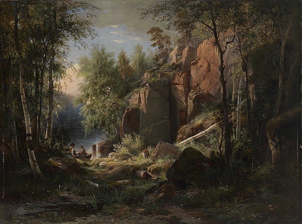Kukko on Valaam Island by Ivan Shishkin, c. 1860, drawn at Valaam Island, Karelia, Russia