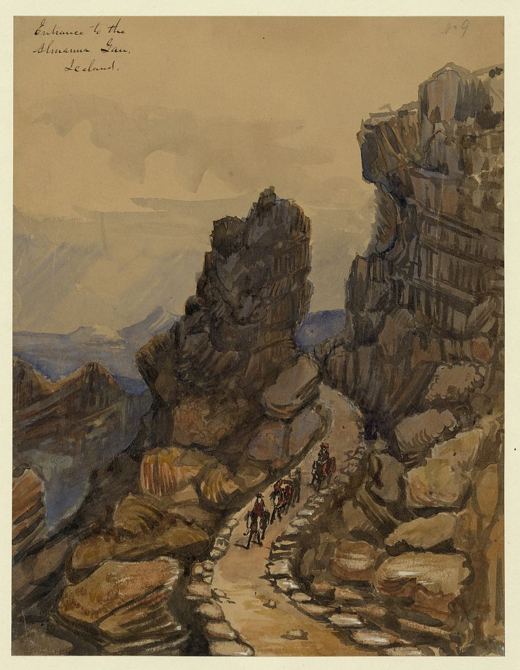 Entrance to Almannagjá — Bayard Taylor, 1862