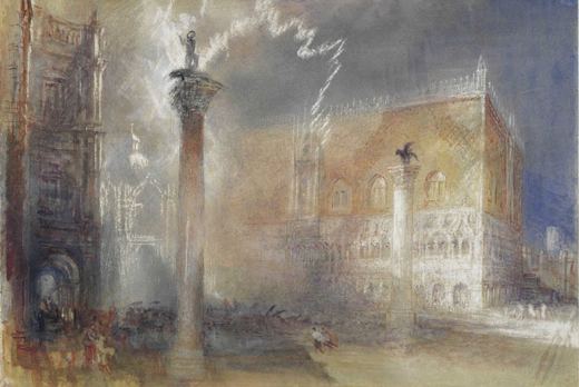 Watercolour of the Piazzetta in Venice