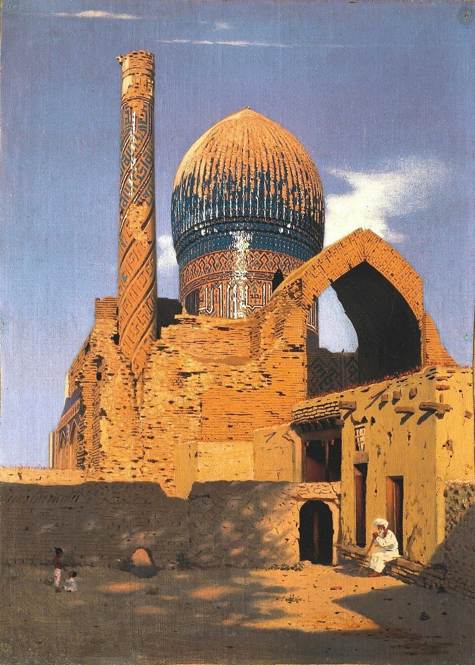Gur-e-Amir Mausoleum in Samarkand by Vasily Vereshchagin, c. 1870, drawn at Gur-e-Amir, Samarkand, Uzbekistan