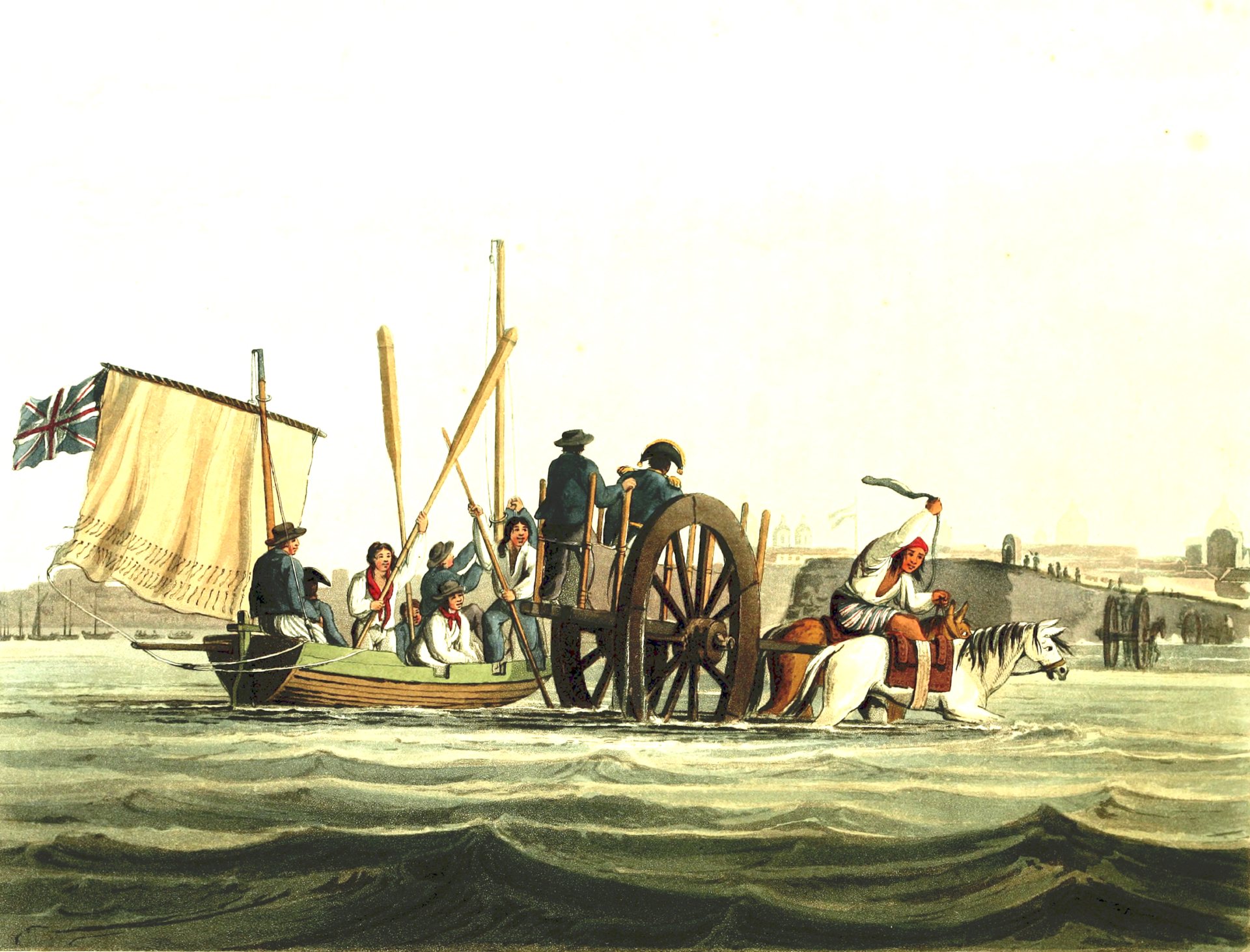 The Landing Place at Buenos Aires by Emeric Essex Vidal, 1820, drawn at Buenos Aires, Argentina