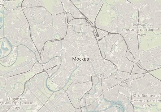 Map around Moscow Kremlin, Moscow