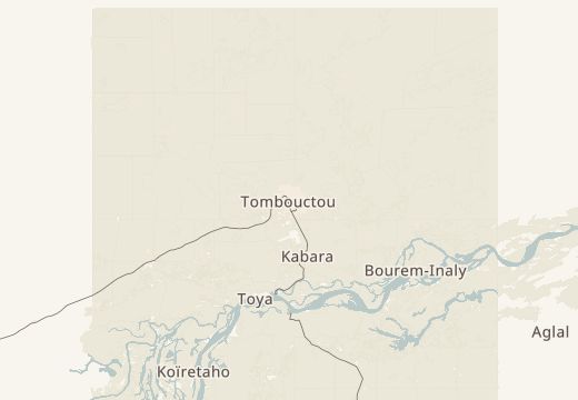 Map around Timbuktu, Mali