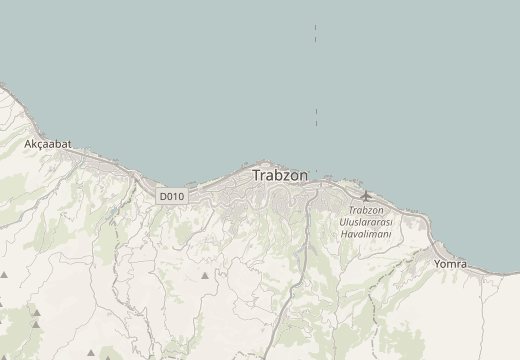 Map around Trabzon, Turkey