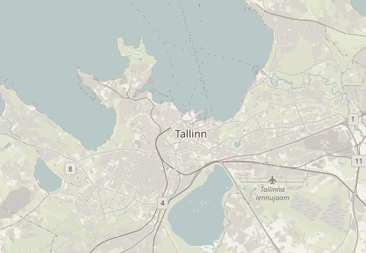 Mapa de Tallinn, Estònia