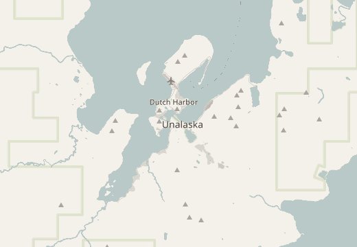 Mapa de Illa d’Unalaska, Alaska