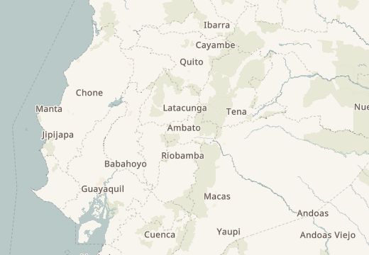 Map around Ambato, Ecuador
