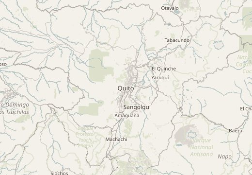 خريطة جبال الأنديز، الإكوادور
