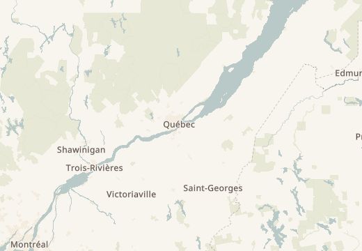 Map around Pointe Lévis, Quebec, Canada