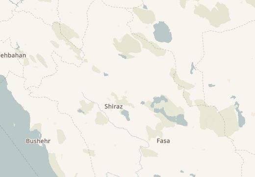 Map around The Persepolis plain, Iran