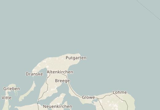Map around Cape Arkona, Rügen