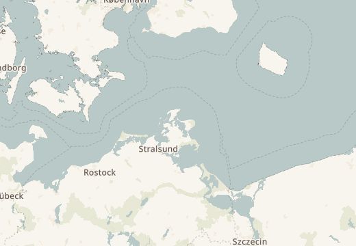Map around Rügen, Germany