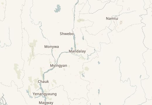 Map around Amarapura, Myanmar