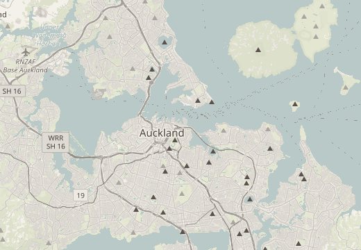 Map around Mechanics Bay, Auckland, New Zealand