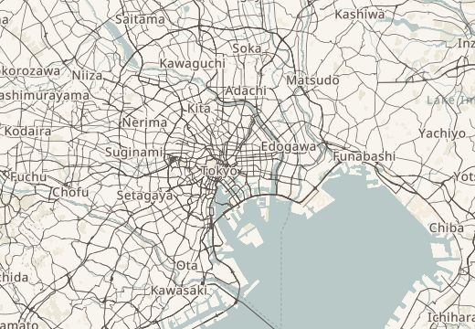 Map around Shin-Ōhashi Bridge, Edo (Tokyo)