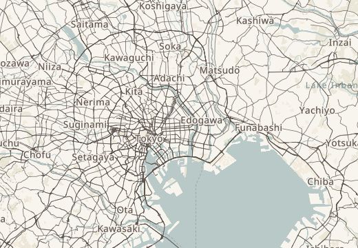 Map around Kameido, Edo (Tokyo)