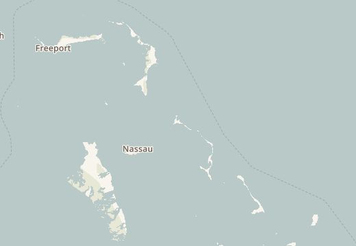 Map around Eleuthera, Bahamas