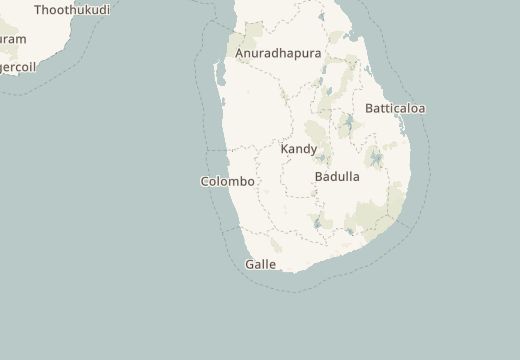 Map around Avissawella, Sri Lanka