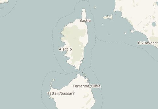 Map around Bavella, Corsica, France