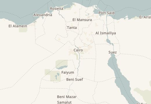 Map around Pyramids of Giza, Egypt