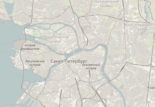 Map around Summer Garden, St Petersburg
