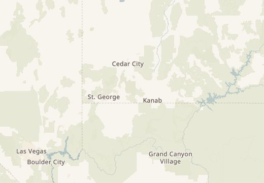 Map around Virgin River, Utah