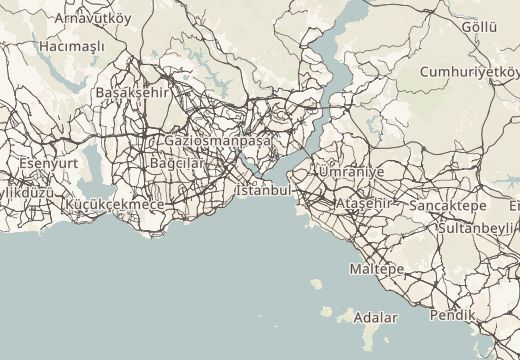 Map of Istanbul, Turkey