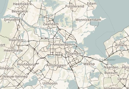 Map of Amsterdam, Netherlands