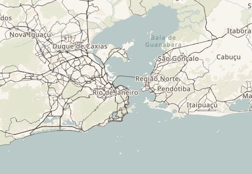 Map around São Bento Monastery, Rio de Janeiro