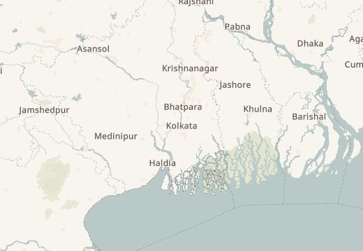 Map around Kolkata, India