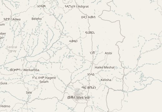 Map around Tigray, Ethiopia