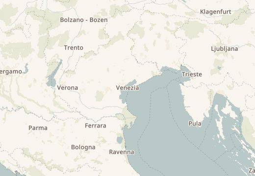 Map around Grand Canal by the Salute, Venice