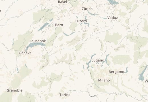 Map around Simplon Pass, Switzerland