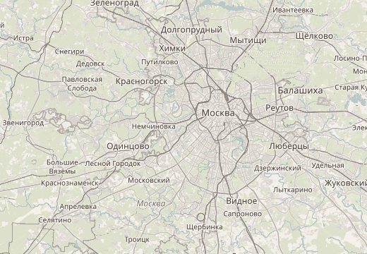 Map around Volynskoye, Moscow